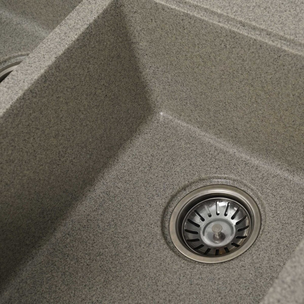 Гранітна мийка для кухні VALESO 7850 HARMONY матова Сіра