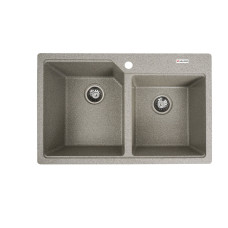 Гранитная мойка для кухни VALESO 7850 HARMONY матовая Серая