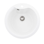 Гранітна мийка для кухні VALESO TURAS 480 матова Білосніжна