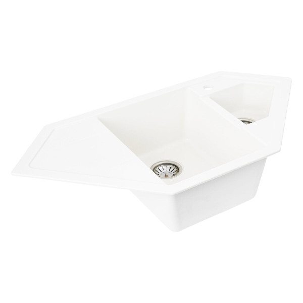 Гранітна мийка для кухні VALESO 9950 PANDORA матова Білосніжна