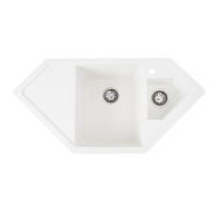 Гранітна мийка для кухні VALESO 9950 PANDORA матова Білосніжна