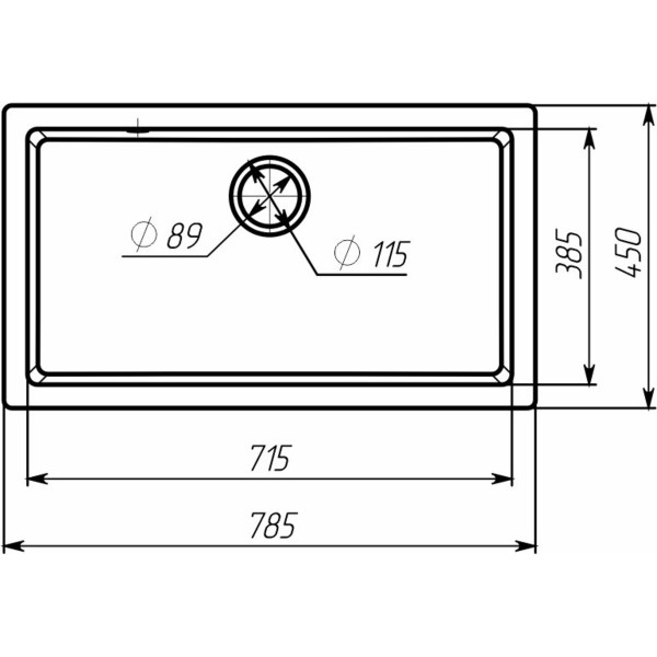 Гранітна мийка для кухні VALESO PARUANA 7945 матова Сафарі