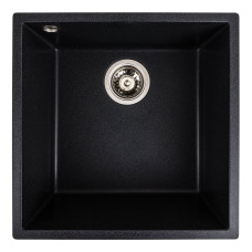 Гранитная мойка для кухни VALESO 4040 RUBA матовый карбон
