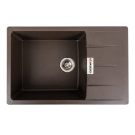 Гранітна мийка для кухні VALESO 7850 ROMA матова Темна скеля