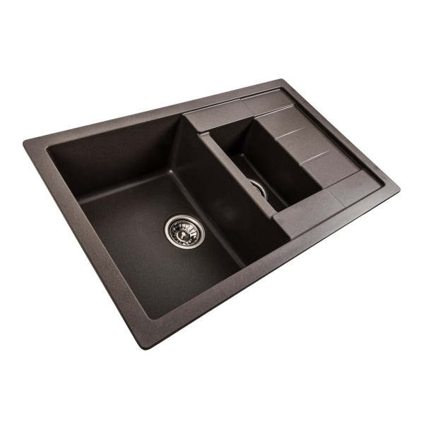 Гранітна мийка для кухні VALESO TOSKANA 7850W матова Темна скеля