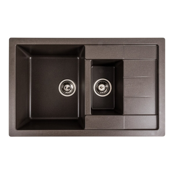 Гранітна мийка для кухні VALESO TOSKANA 7850W матова Темна скеля