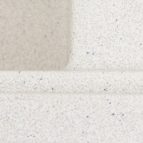 Гранітна мийка для кухні VALESO AZURIT 7950 матова Біла в крапку