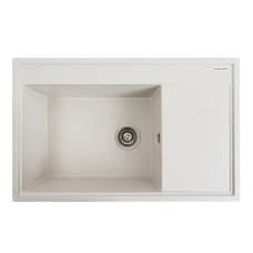 Гранитная мойка для кухни VALESO AZURIT 7950 матовая Белая в точку