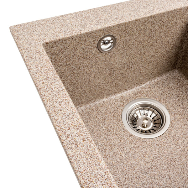 Гранітна мийка для кухні VALESO 4150 SOKIL матова (карамель)
