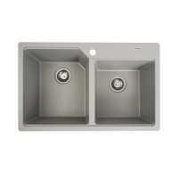 Гранитная мойка для кухни VALESO HARMONY 7850 матовая Серый металлик