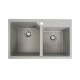 Гранитная мойка для кухни VALESO HARMONY 7850 матовая Серый металлик