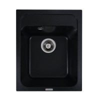 Гранітна мийка для кухні VALESO KORRADO 4050 матова Чорний металік