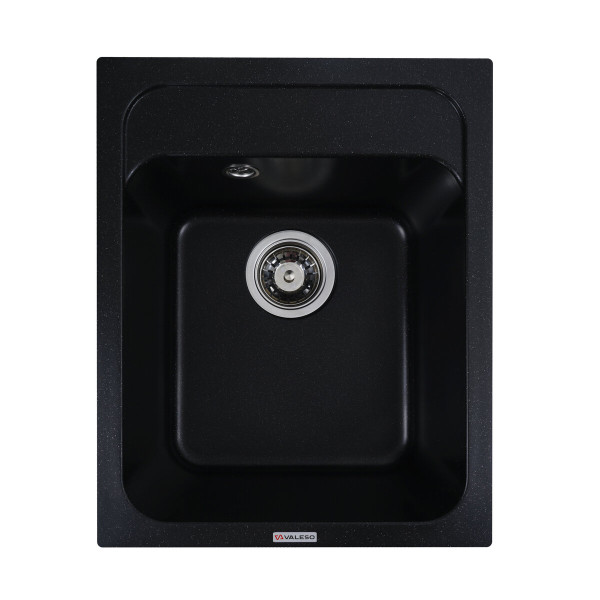 Гранітна мийка для кухні VALESO KORRADO 4050 матова Чорний металік