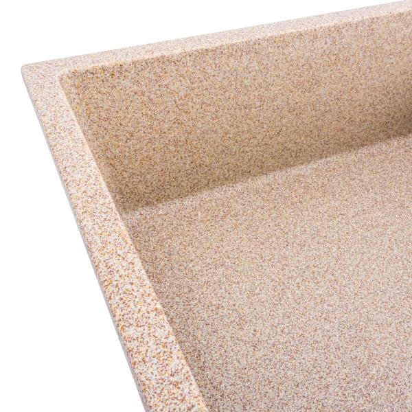 Гранитная мойка для кухни VALESO 8650 DIAMOND матовая (карамель)