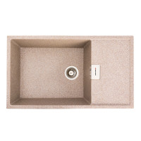 Гранітна мийка для кухні VALESO 8650 DIAMOND матова (карамель)