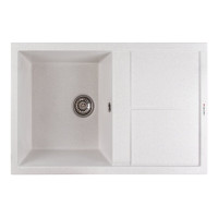 Гранітна мийка для кухні VALESO SELENA 7950 матова Біла в крапку