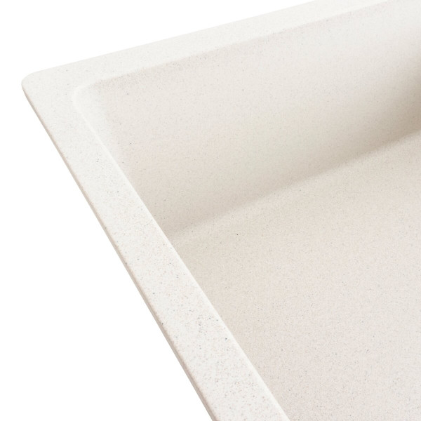 Гранітна мийка для кухні VALESO 7850 ROMA матова (білий в крапку)