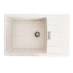 Гранітна мийка для кухні VALESO 7850 ROMA матова (білий в крапку)