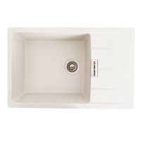 Гранитная мойка для кухни VALESO 7850 ROMA матовая (белый в точку)