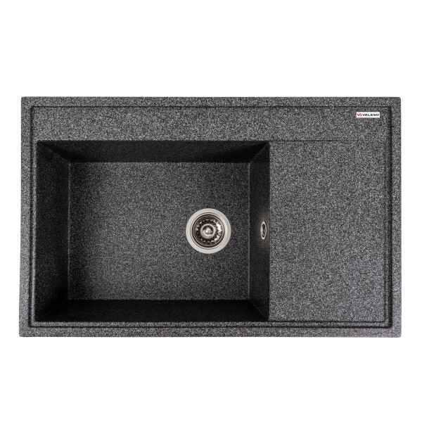 Гранітна мийка для кухні VALESO AZURIT 7950 матова Графіт