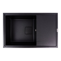 Гранитная мойка для кухни VALESO GALANS 7850 матовая Черный металлик