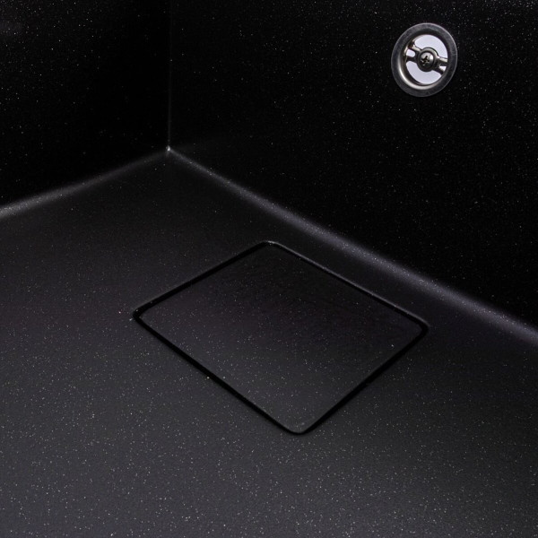 Гранітна мийка VALESO GALANS 7850 матова Чорний металік
