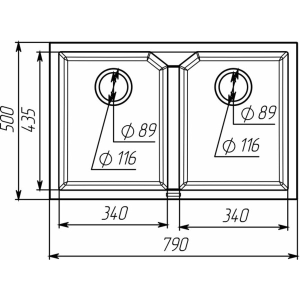 Гранітна мийка VALESO VIATRIX 7950 матова Гренадін