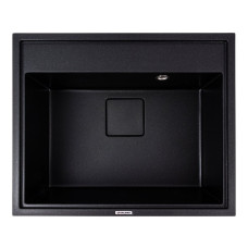 Гранитная мойка для кухни VALESO SHERLIT 6050 матовая Черный металлик