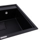 Гранітна мийка VALESO SHERLIT 6050 матова Чорний металік