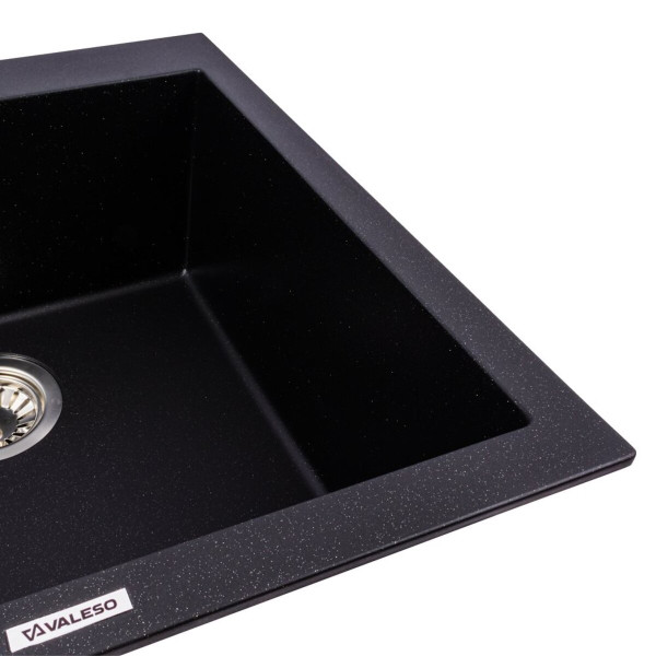 Гранітна мийка VALESO GALAX 5050 матова Чорний металік