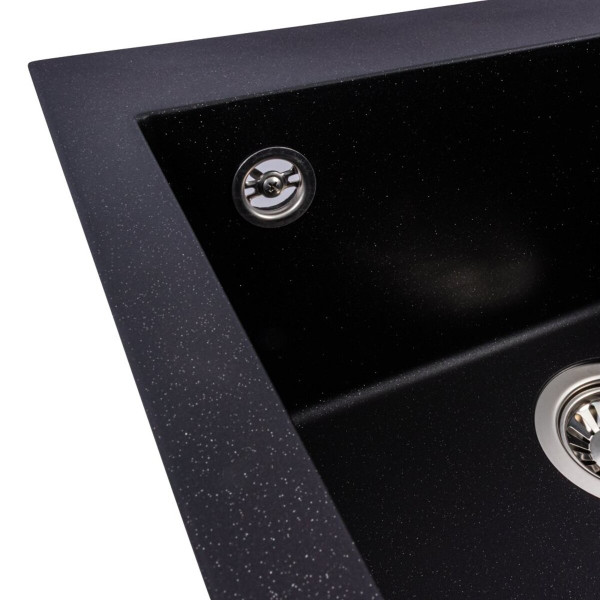 Гранітна мийка VALESO GALAX 5050 матова Чорний металік