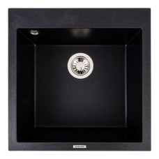 Гранитная мойка для кухни VALESO GALAX 5050 матовая Черный металлик