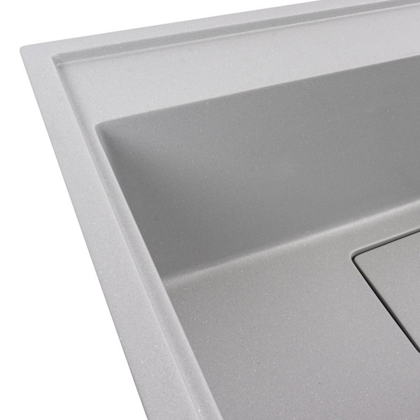 Кухонна мийка гранітна VALESO 6050 SHERLIT (сірий металік)