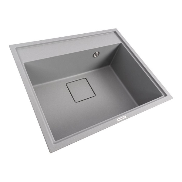 Кухонна мийка гранітна VALESO 6050 SHERLIT (сірий металік)