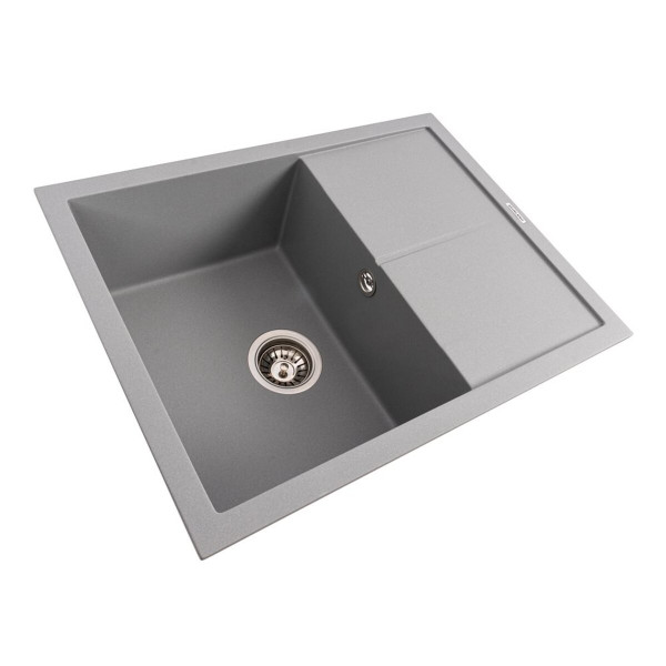 Кухонна мийка гранітна VALESO 6550 CRIPTA (сірий металік)
