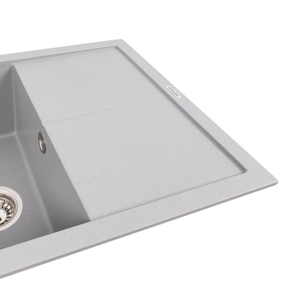 Кухонна мийка гранітна VALESO 6550 CRIPTA (сірий металік)