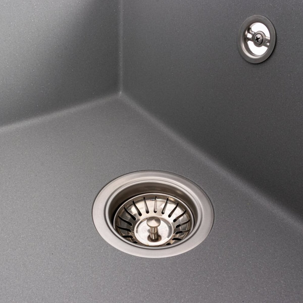 Кухонна мийка гранітна VALESO 6550 CRIPTA (сірий металік)