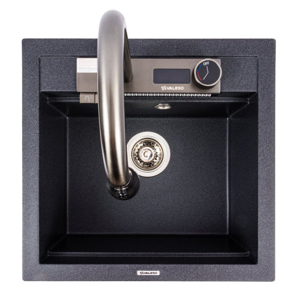 Гранітна мийка VALESO VIVA 5149 матова Карбон