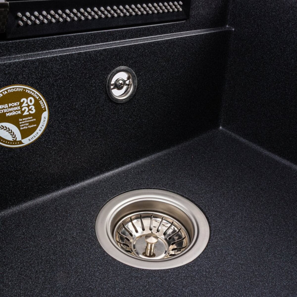 Гранітна мийка VALESO VIVA 5149 матова Карбон