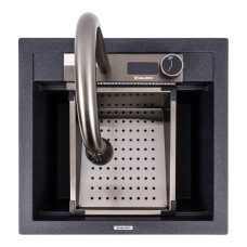 Гранитная мойка для кухни VALESO VIVA 5149 матовая Карбон