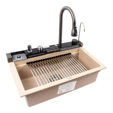 Гранитная мойка для кухни VALESO IRENA 6846 матовая Сафари