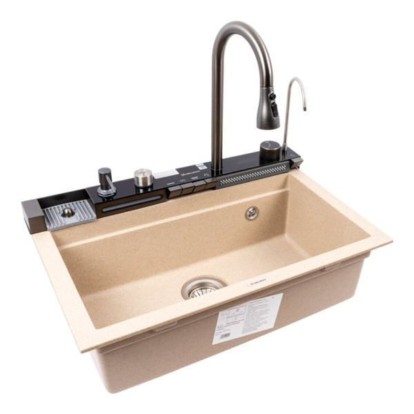 Гранітна мийка VALESO IRENA 6846 матова Сафарі