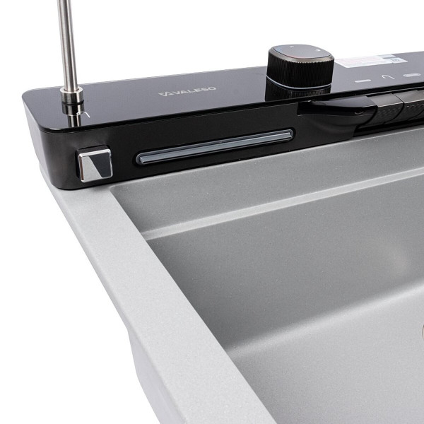 7546 EVANORA матова Мийка гранітна VALESO (сірий металік)