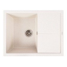 Гранитная мойка для кухни VALESO CRIPTA 6550 Белая в точку