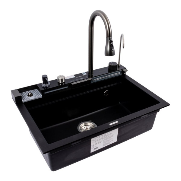 Гранітна мийка VALESO IRENA 6846 матова Чорна