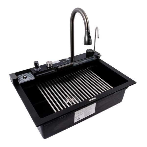 Гранітна мийка VALESO IRENA 6846 матова Чорна