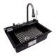 Гранітна мийка VALESO IRENA 6846 матова Чорна