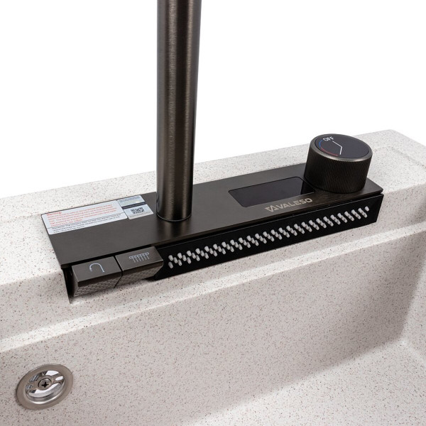 Українська: Кухонна гранітна мийка VALESO 5149 VIVA топаз