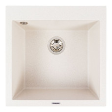 Гранитная мойка для кухни VALESO GALAX 5050 матовая Белая в точку