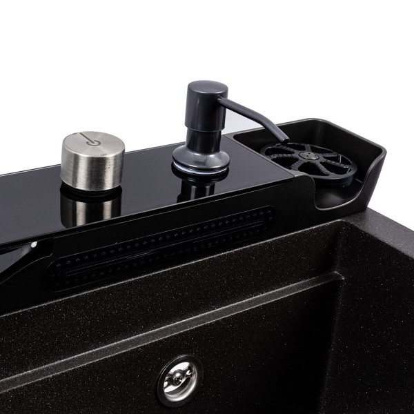 Кухонная мойка гранитная 7546 EVANORA матовая (морион) VALESO